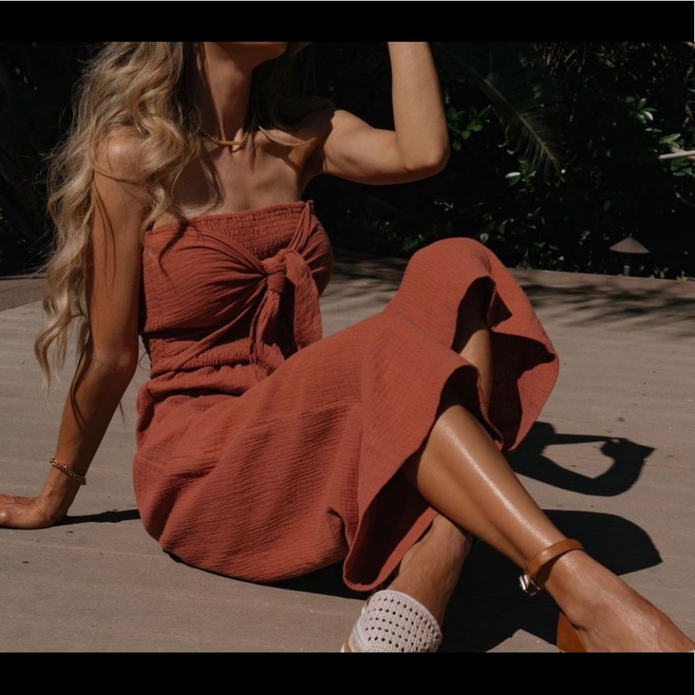 Thread and Seed The Ximena Gauze Tie Front Jumpsuit